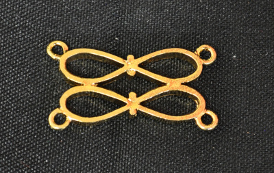 Craft Chain Metalwork - 2 Bows - gilt - Click Image to Close